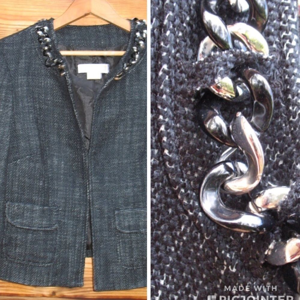 Michael Kors  Metallic Tweed Blazer Jacket